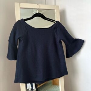 Navy Off-Shoulder Top